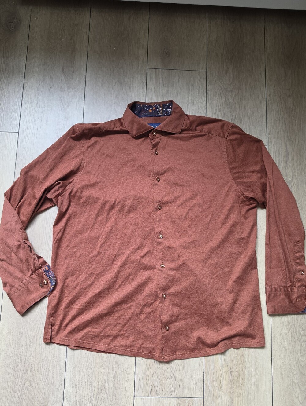 Eton Casual Rust-orange Shirt Size XL